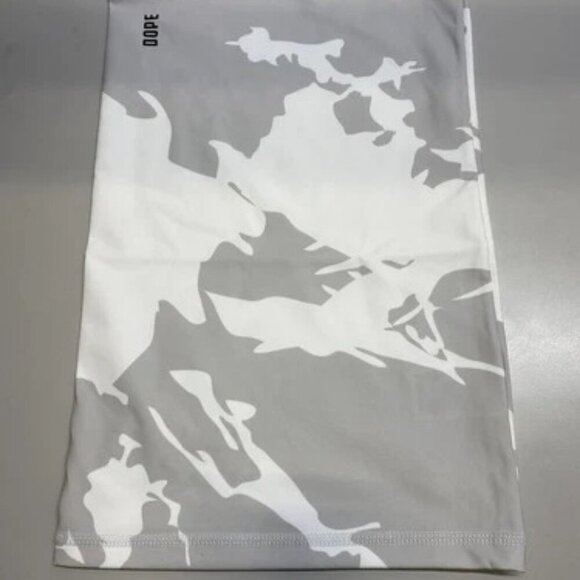 NEW DOPE Womens T-Shirt Grey/White Size S Snuggle 2X Camo Turtleneck Long Sleeve - Picture 6 of 12